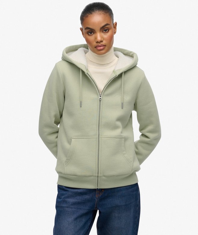 superdry Borg Lined Zip Hoodie