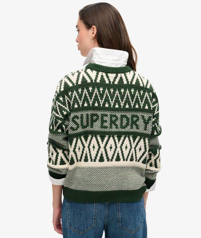Superdry Branded Pattern Crew Jumper