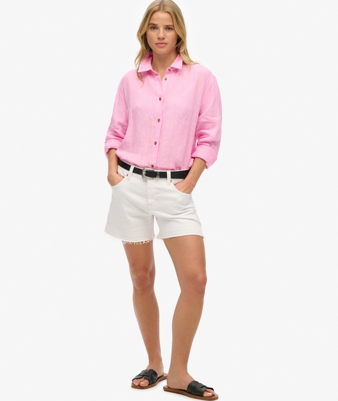 Superdry Casual Linen Boyfriend Shirt