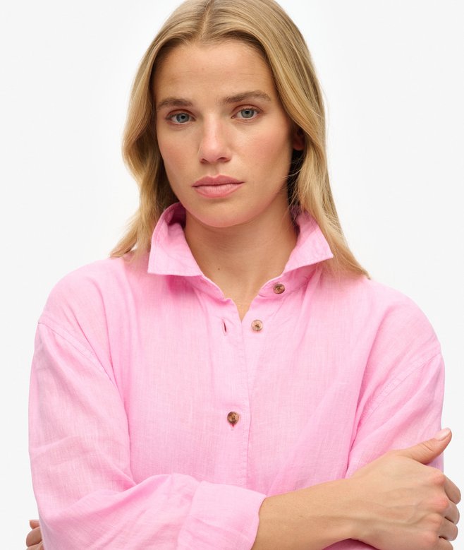 Superdry Casual Linen Boyfriend Shirt
