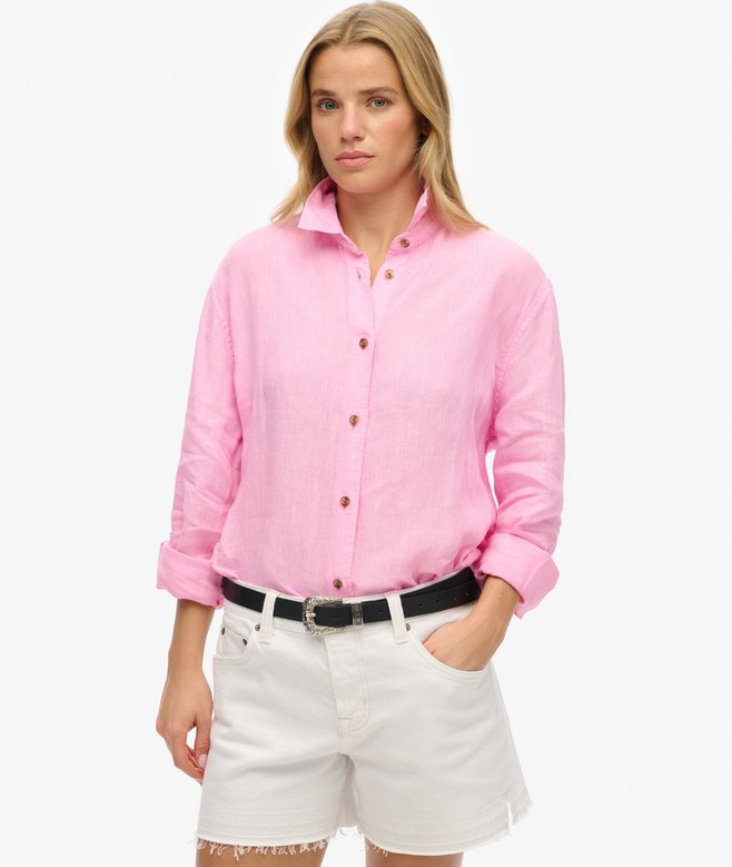 superdry Casual Linen Boyfriend Shirt
