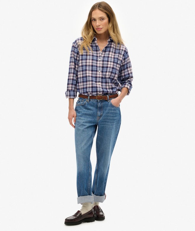 Superdry Check Flannel Boyfriend Shirt