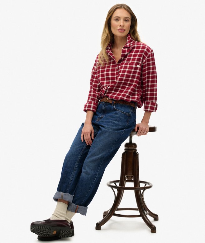 Superdry Check Flannel Boyfriend Shirt