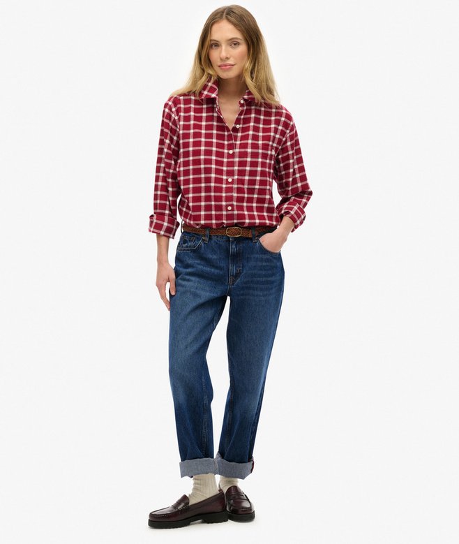 Superdry Check Flannel Boyfriend Shirt