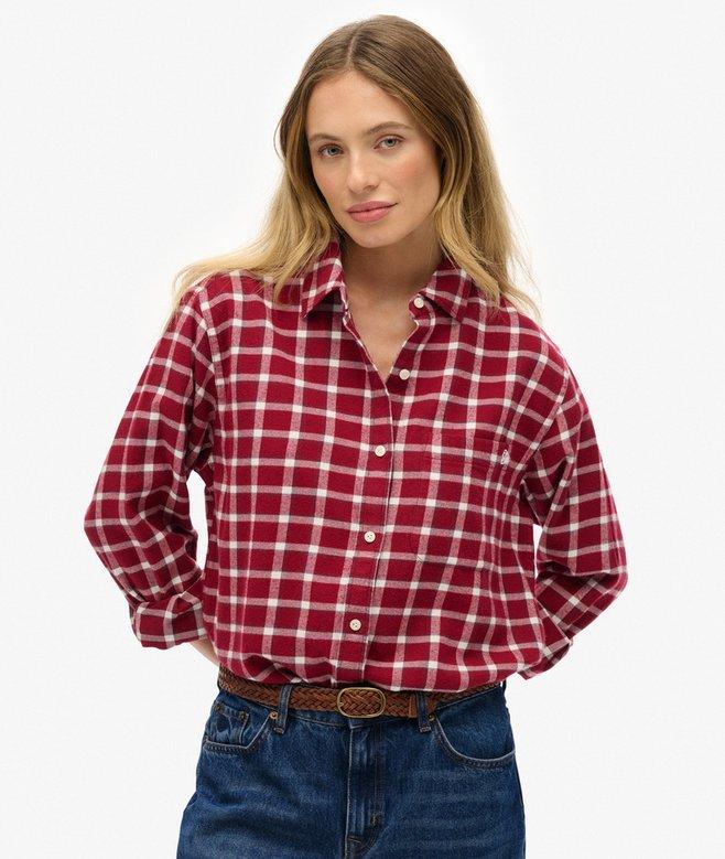 superdry Check Flannel Boyfriend Shirt