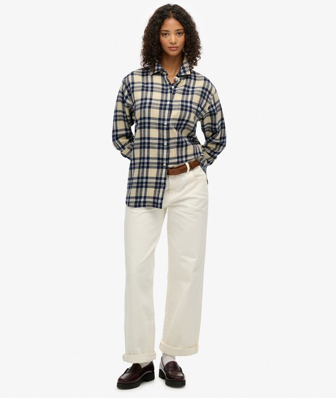 Superdry Check Flannel Boyfriend Shirt