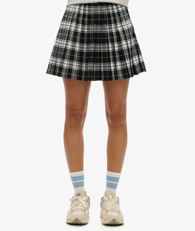 Superdry Check Pleated Mini Skirt