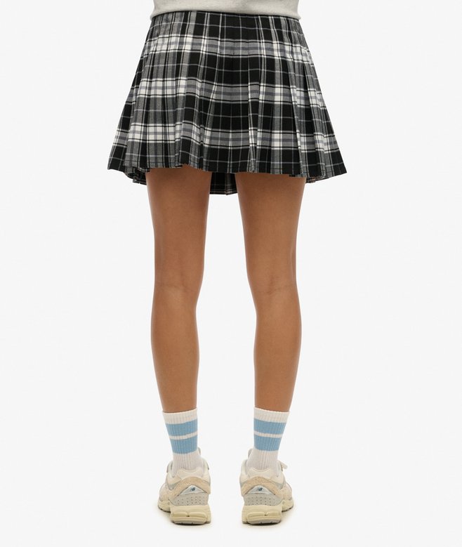 Superdry Check Pleated Mini Skirt