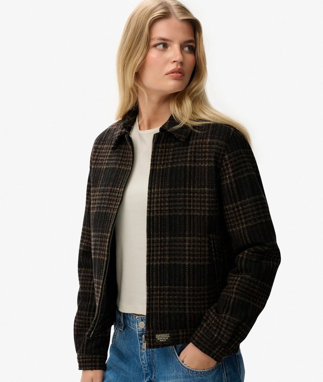 superdry Checked Ranch Quilted Jacket