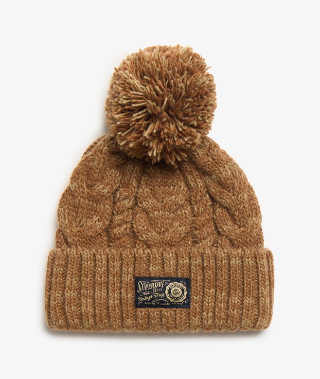 superdry Chunky Cable Beanie Hat