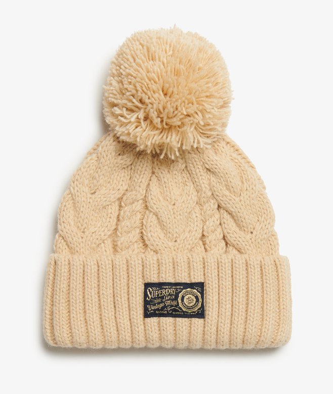 superdry Chunky Cable Beanie Hat