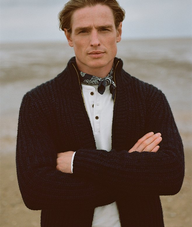 superdry Chunky Knit Zip Through Cardigan