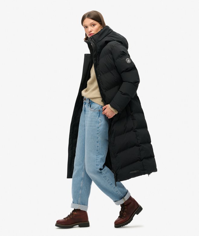 Superdry City Chevron Padded Longline Coat