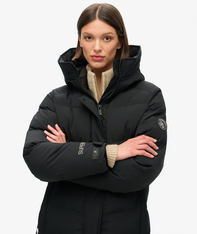 Superdry City Chevron Padded Longline Coat