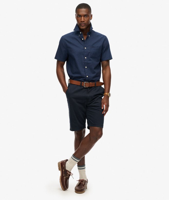Superdry City Cotton Linen Short Sleeve Shirt