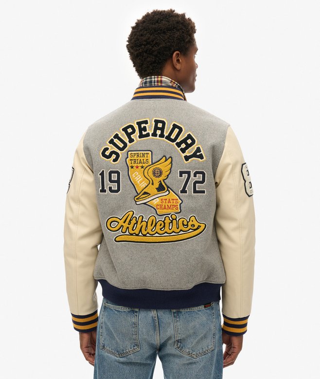 superdry College Patched Bomber Jacket