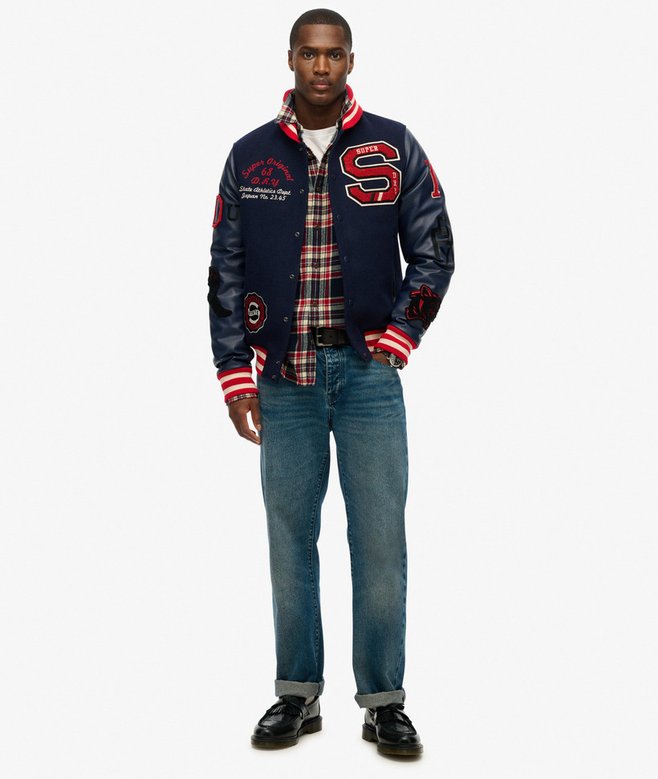 Superdry College Varsity Patched Bomber Jacket
