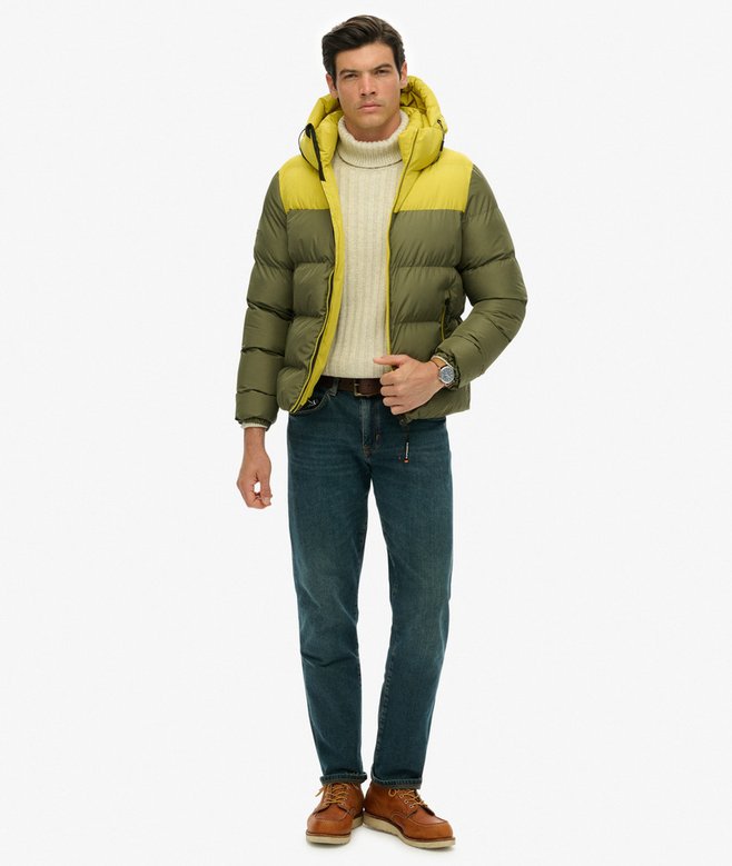 Superdry Colourblock Hooded Puffer Jacket
