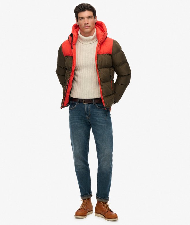 Superdry Colourblock Hooded Puffer Jacket