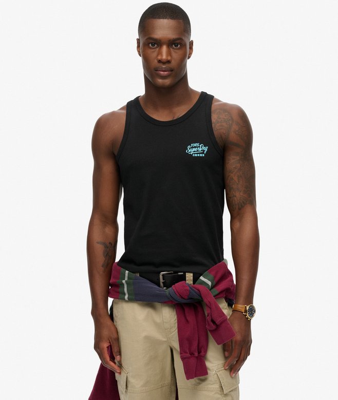 superdry Contrast Script Vest