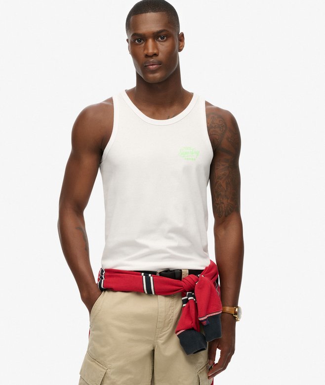 superdry Contrast Script Vest