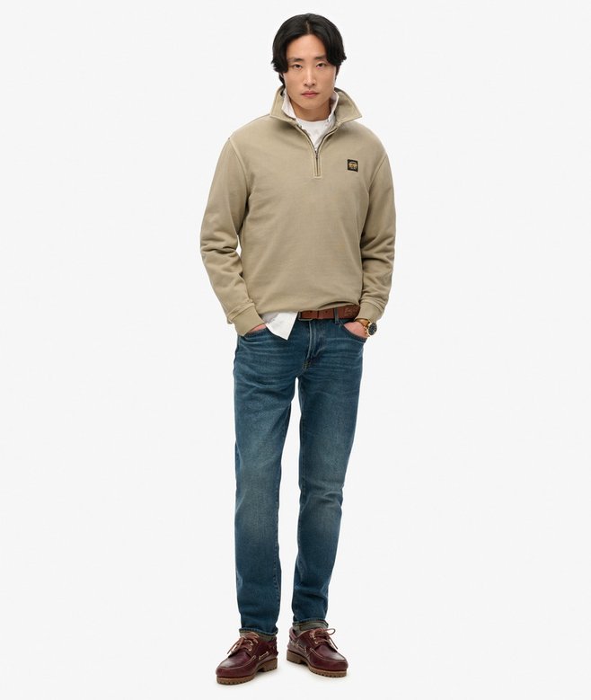 Superdry Contrast Stitch Half Zip Sweatshirt