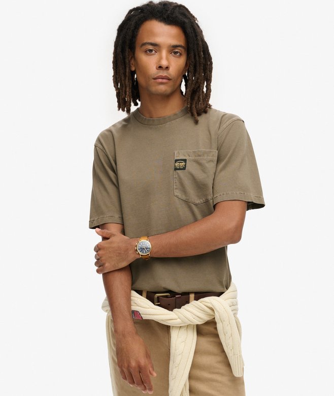 superdry Contrast Stitch Pocket T-Shirt