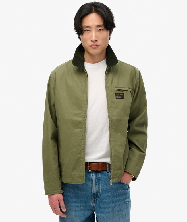 superdry Cord Collar Barn Jacket