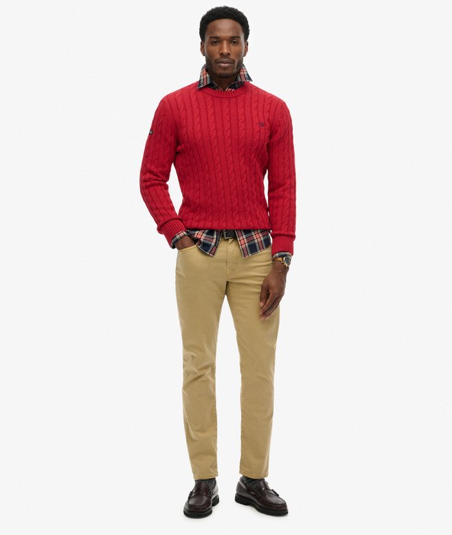 Superdry Cotton Cable Knit Crew Jumper