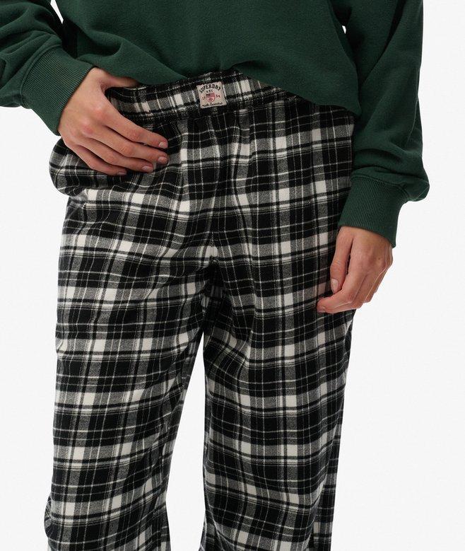 Superdry Cotton Check Elastic Trousers