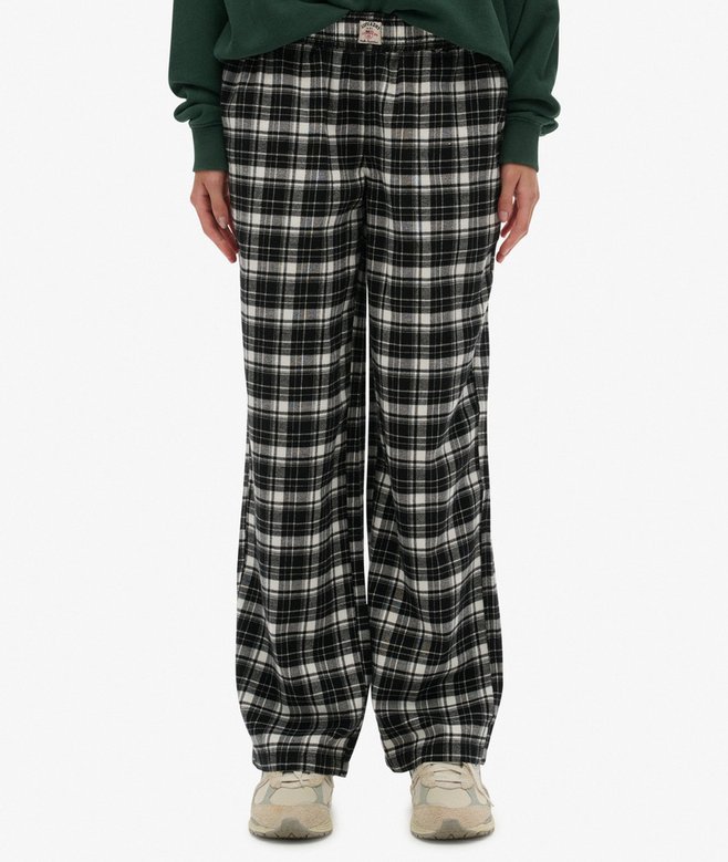 Superdry Cotton Check Elastic Trousers