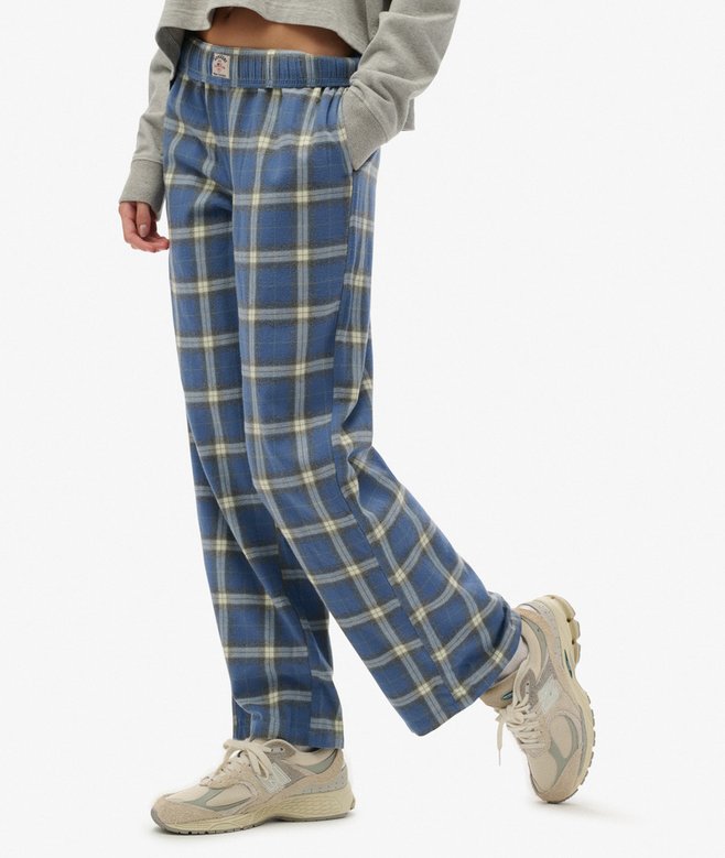 Superdry Cotton Check Elastic Trousers