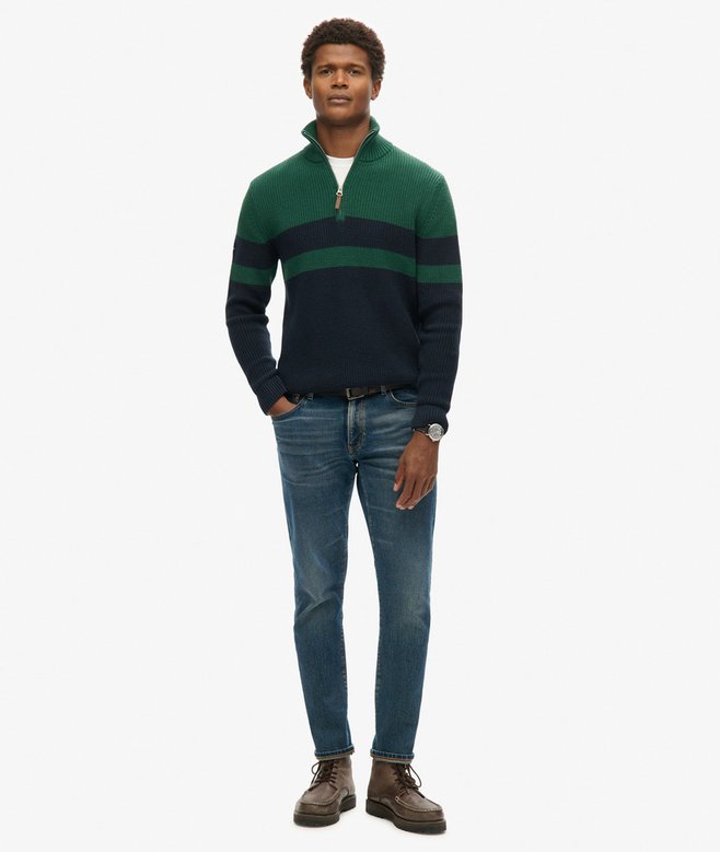Superdry Cotton Classic Stripe Half-Zip Jumper
