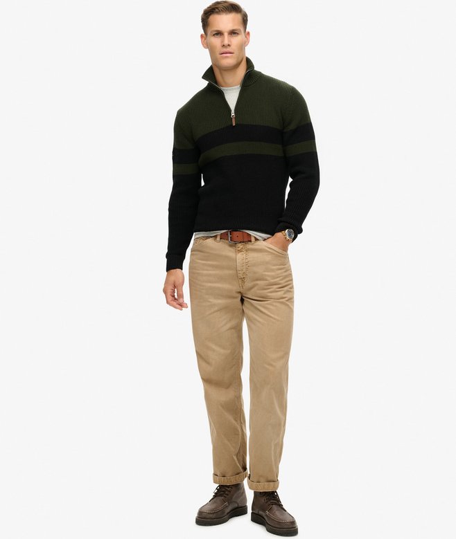 Superdry Cotton Classic Stripe Half-Zip Jumper