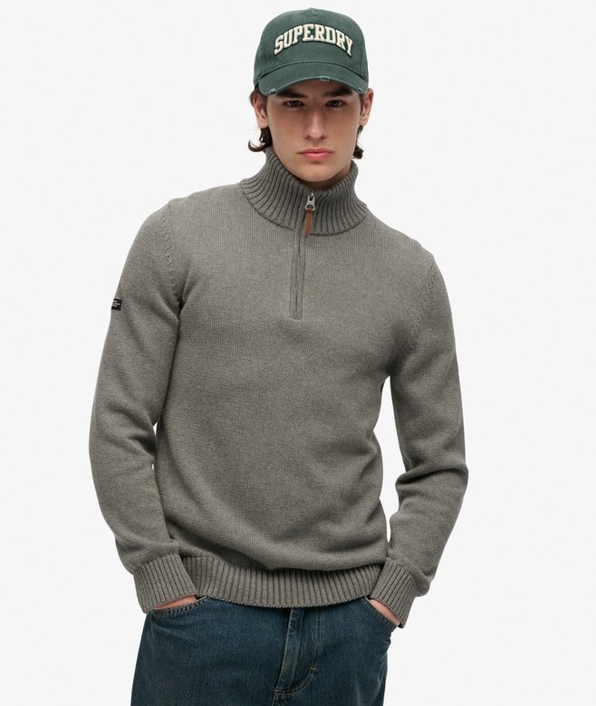 superdry Cotton Classics Half-Zip Knitted Jumper
