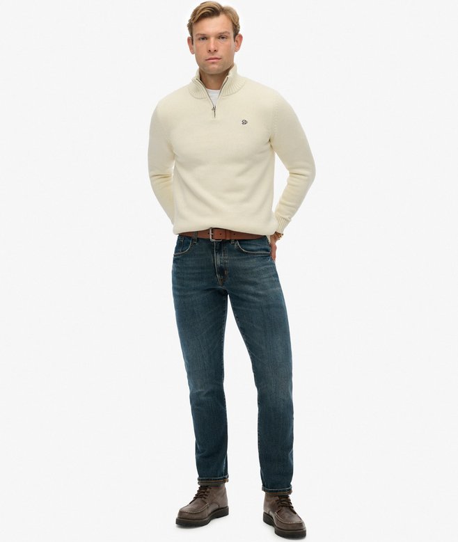 Superdry Cotton Half Zip Knit Jumper