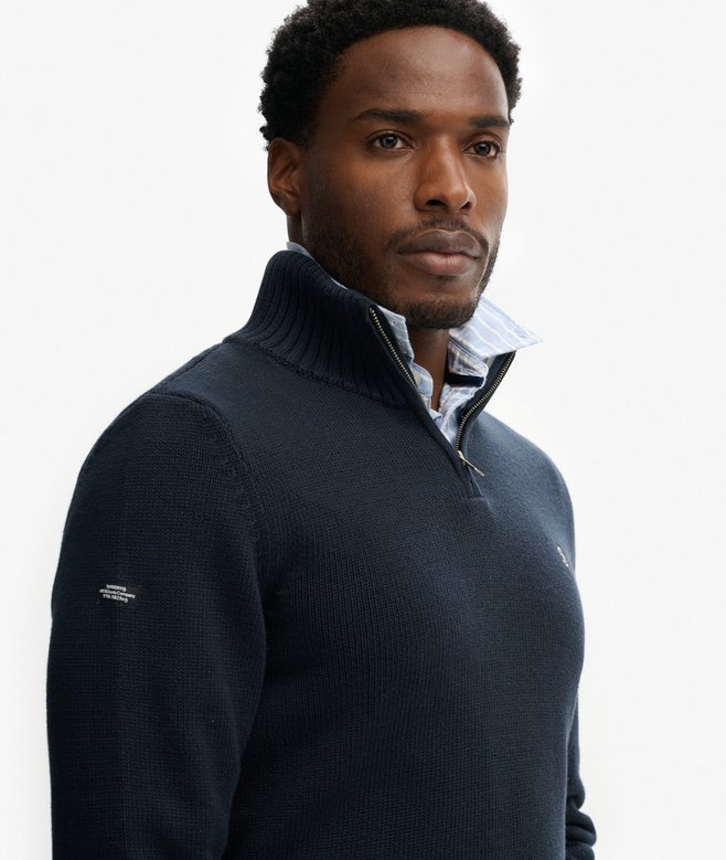Superdry Cotton Half Zip Knit Jumper