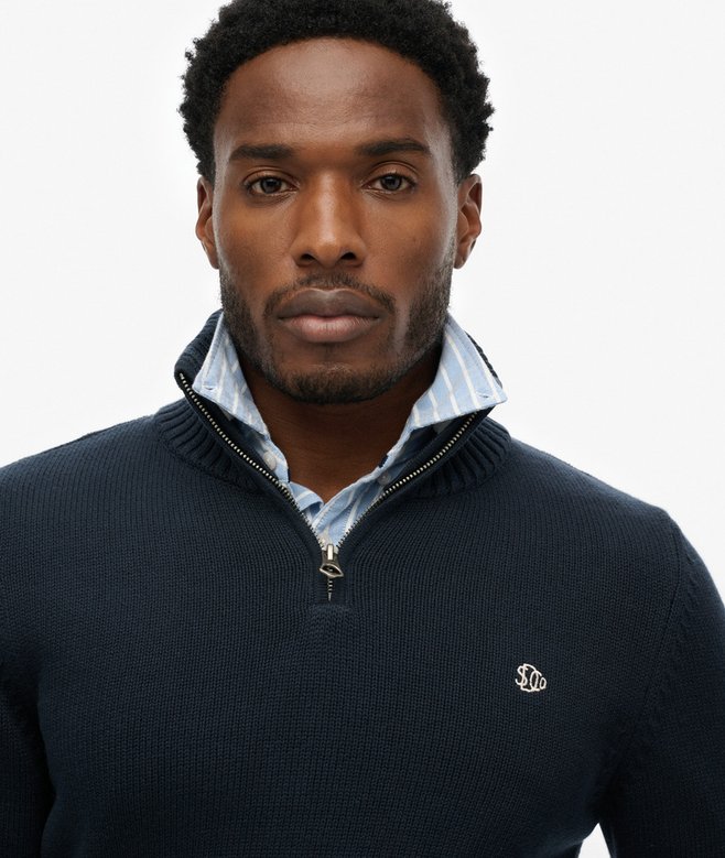 Superdry Cotton Half Zip Knit Jumper
