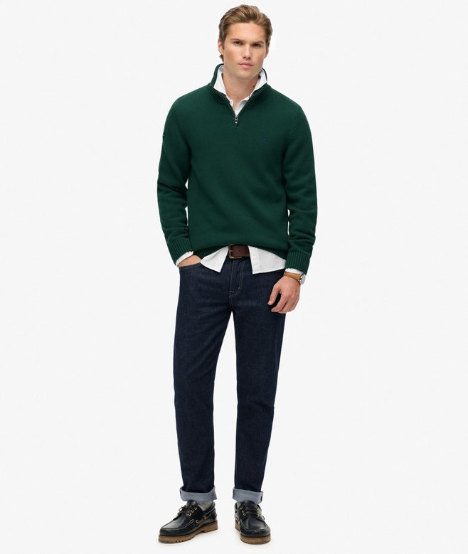 Superdry Cotton Half Zip Knit Jumper