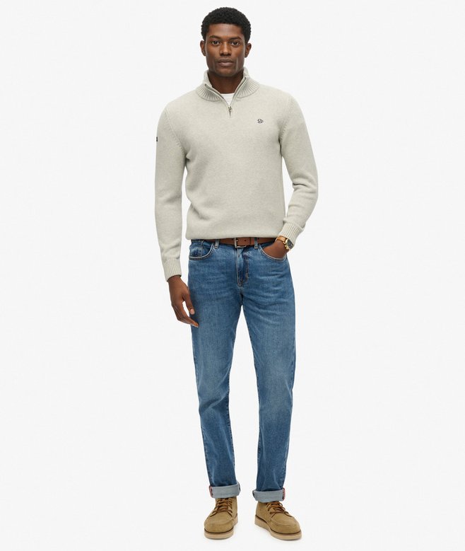 Superdry Cotton Half Zip Knit Jumper