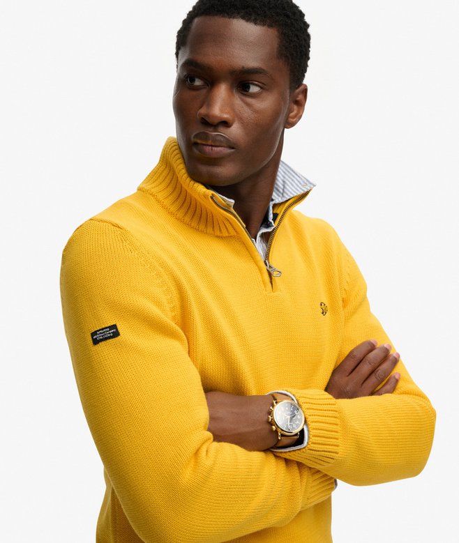 Superdry Cotton Half Zip Knit Jumper