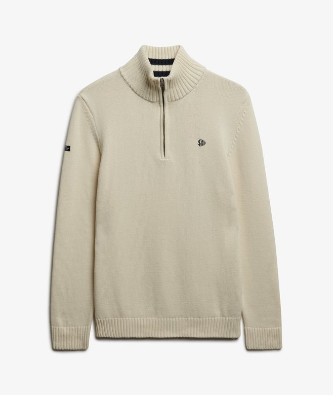 superdry Cotton Half Zip Knit Jumper