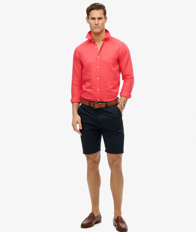 Superdry Cotton Linen Long Sleeve Shirt