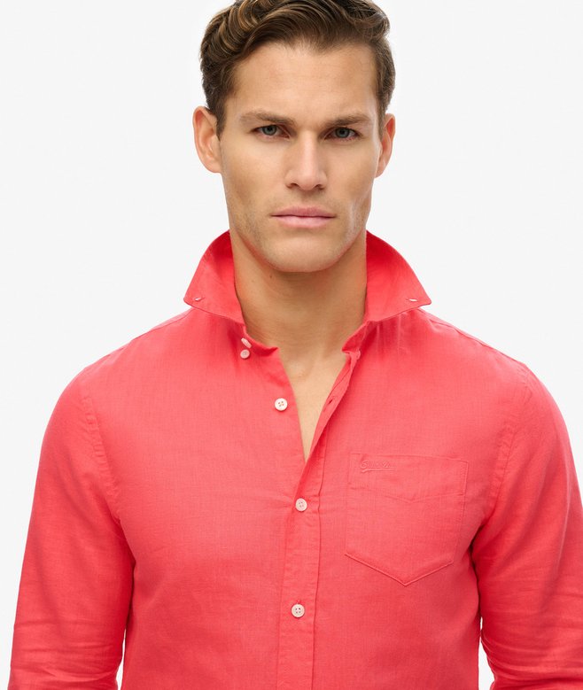 Superdry Cotton Linen Long Sleeve Shirt