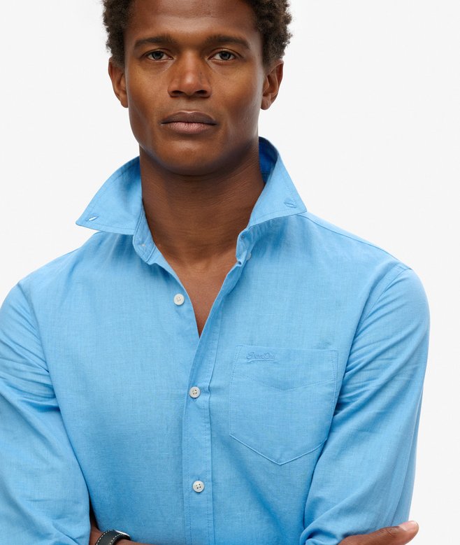 Superdry Cotton Linen Long Sleeve Shirt