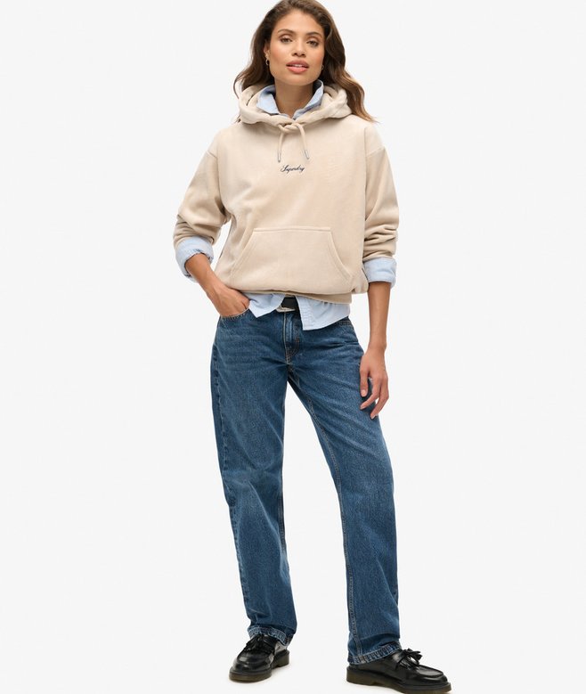 Superdry Country Club Velour Loose Hoodie