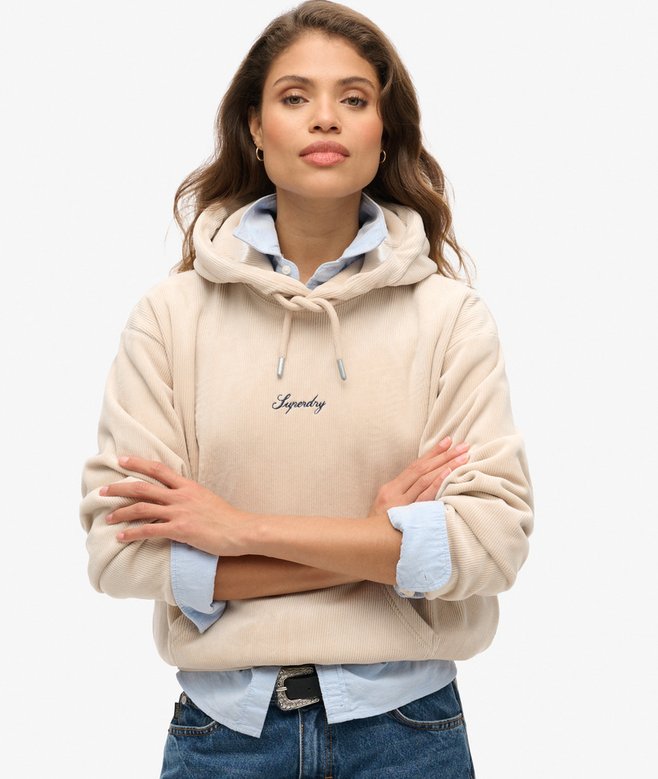 superdry Country Club Velour Loose Hoodie