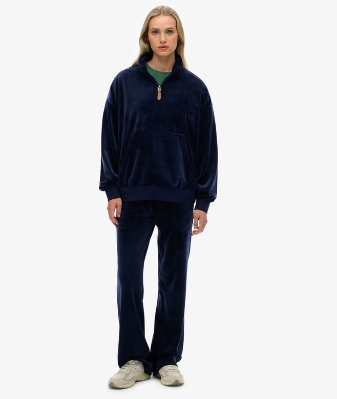 Superdry Country Club Velour Quarter Zip