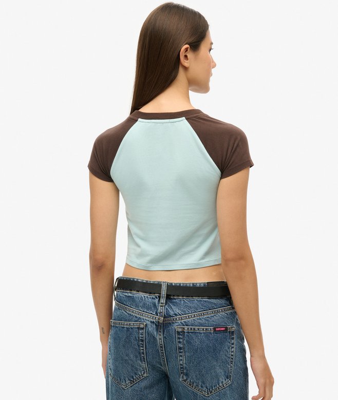 Superdry Cropped Baseball Baby T-Shirt