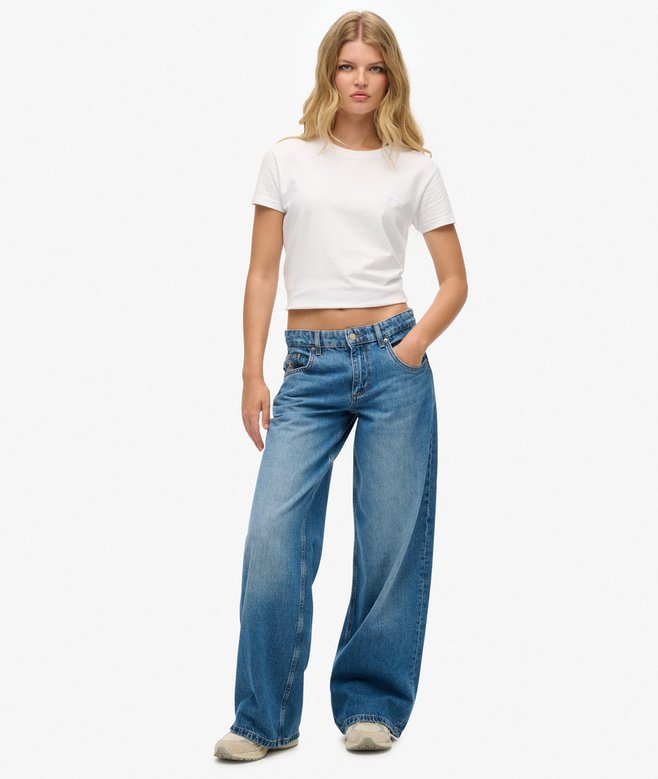 superdry Cult Mid Rise Baggy Jeans